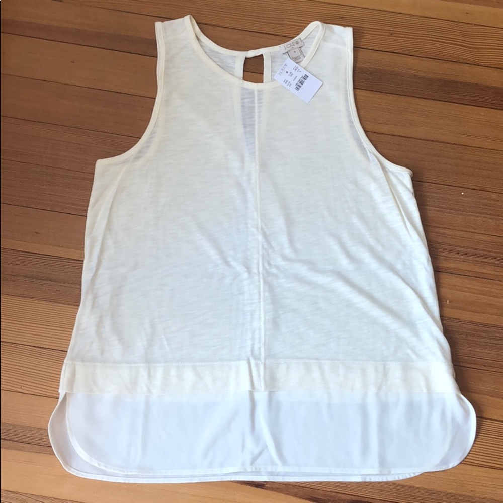 🎁 NWT J Crew Eyelet Back Tank Top, Size M
